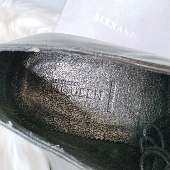 Alexander McQueen Dyed Black Oxford Leather Shoes